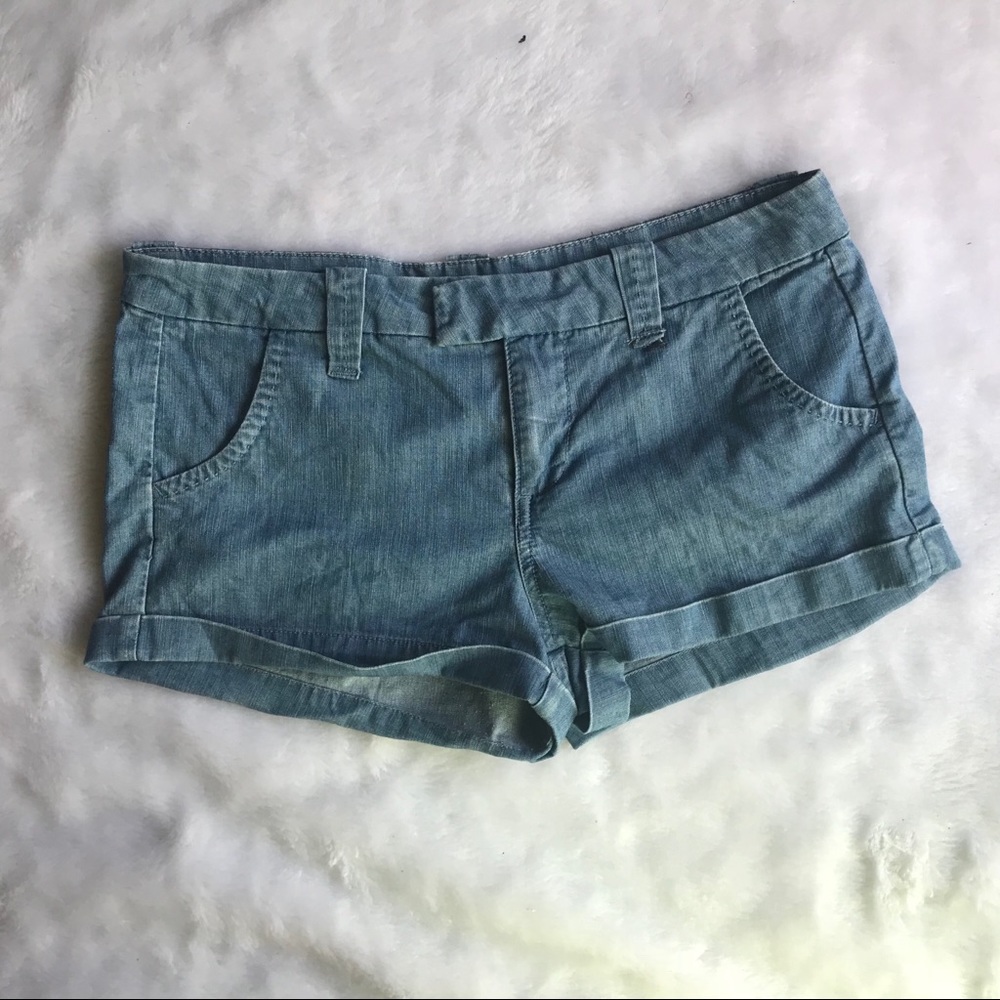 Denim colored shorts